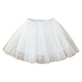 thumbnail image 4 of Fozruso Girls Ballet Tutu Skirt, Summer Elastic Waist Girls' Mini Skirt Princess Party Tulle Skirts for Kids(White), 4 of 7