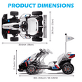 thumbnail image 5 of NEECHIPRO 24V Licensed BMW Electric Go Kart , 400W Powerful Motor Racing with Drift Race Pedal,8mph,White, 5 of 8