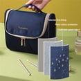 thumbnail image 4 of Wentin Travel Toiletry Large Capacity Storage Bag Cosmetic Bags Portable Pouch Open Make up Organizer with Handle Gift 1pc, 4 of 9