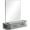 Gold&Grey, variant on BarberPub Beauty Locking Wall Mount Styling Station with Mirror Barber Salon Furniture 5012-Mirror