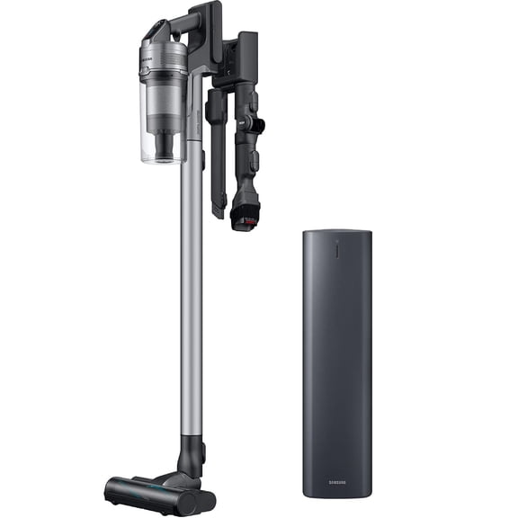 Restored Samsung VS20T7551P5/AA-RB Jet 75 Cordless Stick Vacuum with Clean Station Silver - ( Refurbished)