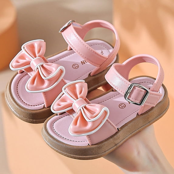 REDARER Girls Sandals for Outdoor Summer Comfort Lightweight Breathable Casual Walking Shoes with Sole for Toddler Kids,4.5-5 Years