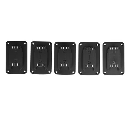 

2024 5Pcs Tool Holder Mount Battery Fixing Bracket Storage Rack for Milwaukee Power ToolsBlack
