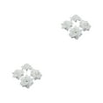 thumbnail image 3 of Guardoinrt 50pcs/set Bouquets Superbes avec Texture Douce et Apparence Réaliste Naturel Recherche Fibre Large Application DIY Blanc 4.5cm 2Set, 3 of 6