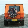 thumbnail image 4 of Haiem Spare Tire Cover , Wheel Cover with Patriotic Bulldog Art printed, Camper Spare Tire Cover Fit for Jeep Wrangler Rv SUV Truck Travel Trailer-15 inch, 4 of 8