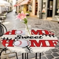 thumbnail image 6 of White Red Baseball Round Tablecloth for 36-44 Inch Tables, Fitted Table Cover with Elastic Edge, Modern Art Funny Words Waterproof Outdoor Table Cloth Protector for Patio Garden Dinner Picnic, 6 of 9