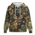 thumbnail image 4 of Uorisanigo Camo Deer Forest Womens Oversized Hoodies Sweatshirts Slight Stretch PolyesterOversized Sweatshirt for Women Size XS Soft Casual Winter Fall Clothes, 4 of 7