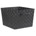 thumbnail image 1 of Home Basics PB49694 Extra Large Woven Strap Bin Metallic Black, 1 of 1