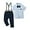 #01navy Blue, variant on ZOEREA Toddler Baby Boy Clothes Suit Gentleman Wedding Outfits, Formal Dress Shirt with Bowtie + Suspender Pants 1-5 Years