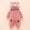 Pink, variant on Herrnalise Newborn Baby Snowsuit Fannel Footies Jumpsuit Infant Boy Girl Fleece Plush Onesies Outfits Winter Warm Hooded Romper(3-18Months)