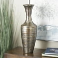 thumbnail image 3 of DecMode 23" Tall Floor Dark Brown Bamboo Wood Vase with Lacquer, 3 of 7