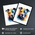 thumbnail image 2 of Staffordshire Bull Terrier Staffy Lovers Gift Watercolour Pet Portrait Painting Artwork Unframed Wall Art Print Poster Home Decor Premium, 2 of 5