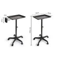 thumbnail image 2 of Plateau d'Instruments de Salon en Aluminium, Hauteur Réglable Chariot Station sur Roues pour Tatouage Spa Service de Beauté Support Outils Rangement (Argent, Style 2), 2 of 4
