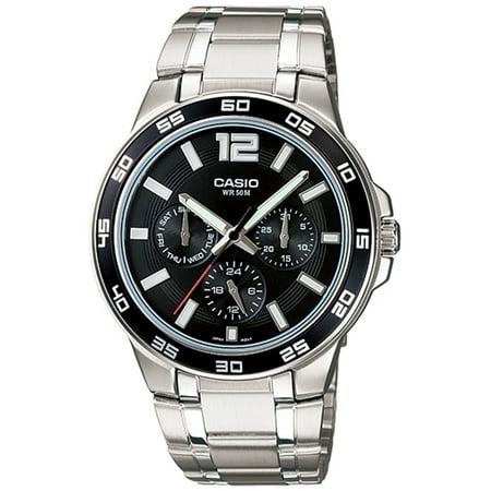 Casio Men's Core MTP1300D-1AV Silver Stainless-Steel Quartz Watch