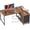 Rustic Brown, variant on 43 Inch L Shaped Desk with Power Outlets & Drawers, Reversible L-Shape Computer Desk