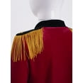 thumbnail image 5 of Aislor Drum Major Outfits for Girls Boys School Marching Band Uniform Jacket Red 4, 5 of 7