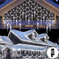 thumbnail image 4 of Decoración navideña 2025, guirnaldas de cortina LED, luces de carámbanos impermeables, guirnalda de calle para exteriores, Año Nuevo de invierno 2025, adorno, 4 of 5