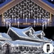 thumbnail image 4 of Decoración navideña 2025, guirnaldas de cortina LED, luces de carámbanos impermeables, guirnalda de calle para exteriores, Año Nuevo de invierno 2025, adorno, 4 of 5