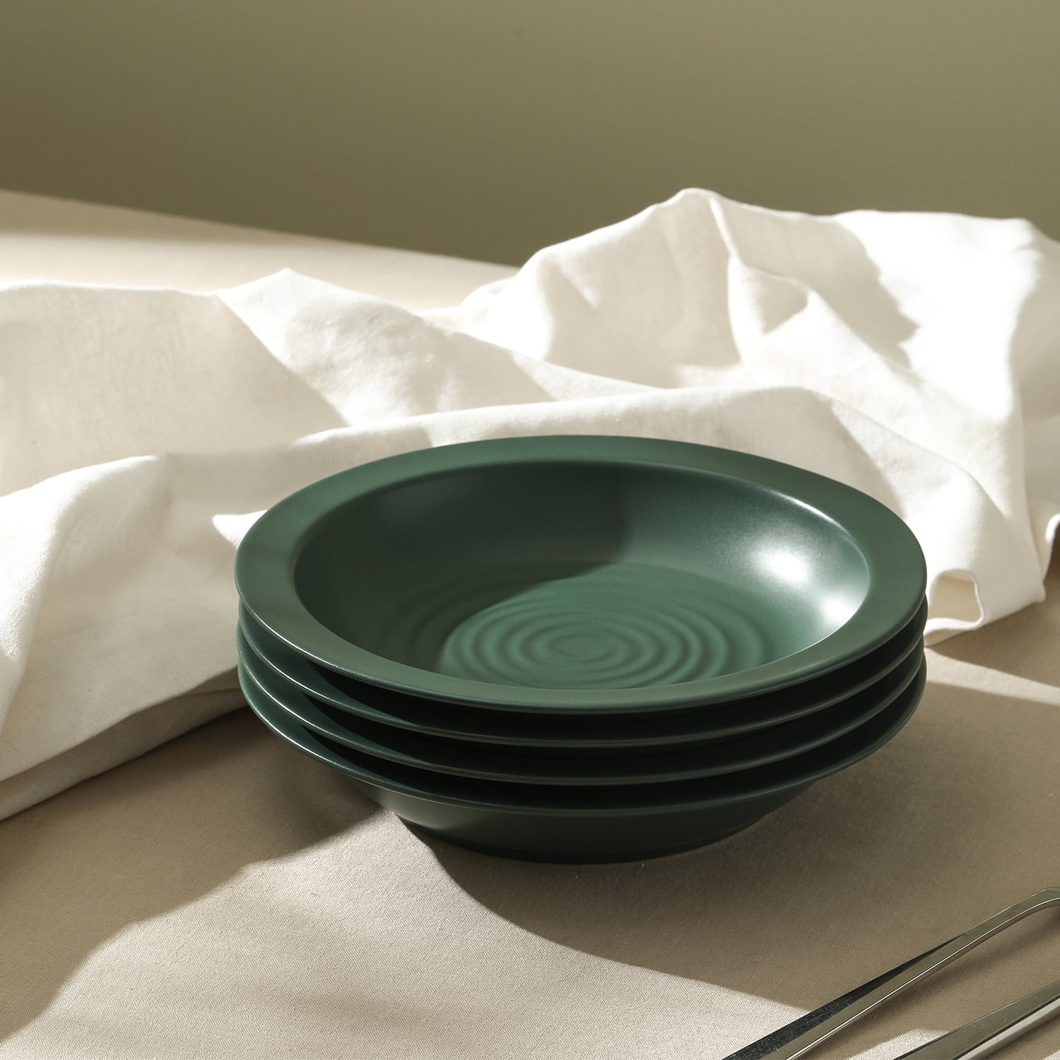 Stone Lain Orbit Dinnerware Set Stoneware Green 24-Piece