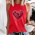 thumbnail image 1 of UPPADA Débardeurs Grande Taille pour Femmes, T-Shirts Graphiques Sans Manches Décontractés, T-Shirts Surdimensionnés, T-Shirts Graphiques Sans Manches, Rouge, L, 1 of 4