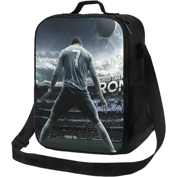 Soccer Player #7 Lunch Bag Cristiano Ronaldo Cooler Bag For School/Work/Party/Travel/Picnic Football Fans Lunch Box-Style 1