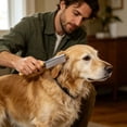 thumbnail image 5 of Long Hair Pet Comb 7.8 Inch for Daily Maintenance, Stainless Steel Pin Teeth Wooden Handle Dog Comb, Removes and Prevents Matted for Cats and Dogs, Pet Grooming Brushes, 5 of 5