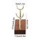 thumbnail image 3 of Soporte para exhibición de joyas para pulseras, colgantes, cadenas de mano | Organizador de madera de doble horquilla – Marrón, base estable, 20x10x7cm | Estante decorativo de almacenamiento de, 3 of 6