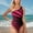 Hot Pink, variant on Women's Swimsuits One Piece Stripes Under $10 Color Block Fashion No Buckle One-shoulder Backless Bikinis Sets