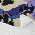thumbnail image 5 of Manfei Minimalst Camouflage Bed Spread Queen, Rustic Bear Paw Queen Coverlet Set, Navy Blue, 3pcs, 1 Quilt and 2 Pillowcases, 5 of 7