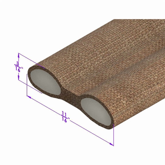 Cowl and Hood Seal - Brown Cloth, 13/16" Wide - LP 14-D