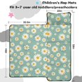 thumbnail image 5 of Daisy Pioneer Flower Green Pattern Teens Toddler Nap Mat with Pillow, Sleeping Mat Bag for Preschool Daycare 59"x22", 5 of 6