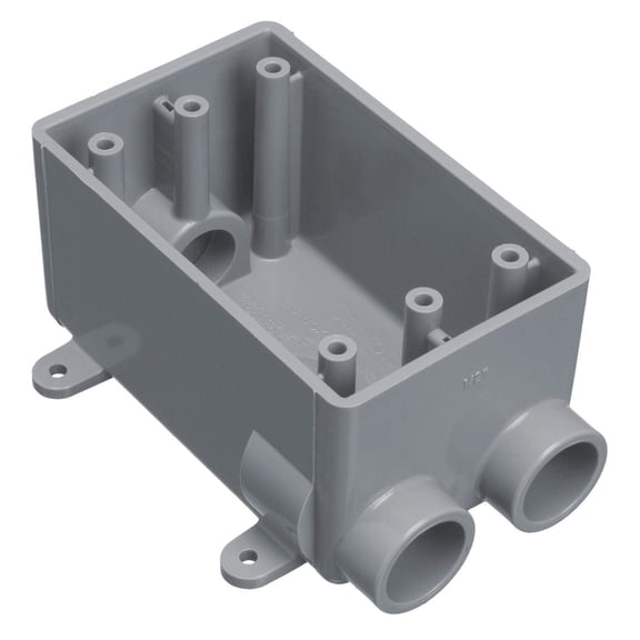 Carlon 1-Gang PVC Molded Rigid Non-Metallic Wall Box, 1/2 In. Outlet E979DFNR