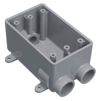 Carlon 1-Gang PVC Molded Rigid Non-Metallic Wall Box, 1/2 In. Outlet E979DFNR