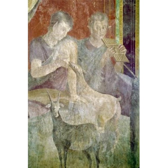 Posterazzi SAL3815395645 Roman Fresco Circa.60-50 BC Italy Pompeii Villa of the Mysteries Poster Print - 18 x 24 in.
