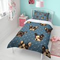 thumbnail image 4 of French Bulldogs Blue Duvet Cover and Pillowcase Set for Single Bedding, Bedroom Accessories for Kids Teens, 4 of 5