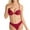 Red, variant on Voncos Underwear Sets for Women Sexy Lace Underpants and Bra No Steel Ring Comfort Sports Lingerie Set Red Size M
