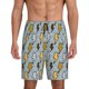 thumbnail image 1 of Balery Lightning Bolts Pantalones cortos de pijama de punto de algodón para hombre con cinturilla y bolsillos-3X-Large, 1 of 6