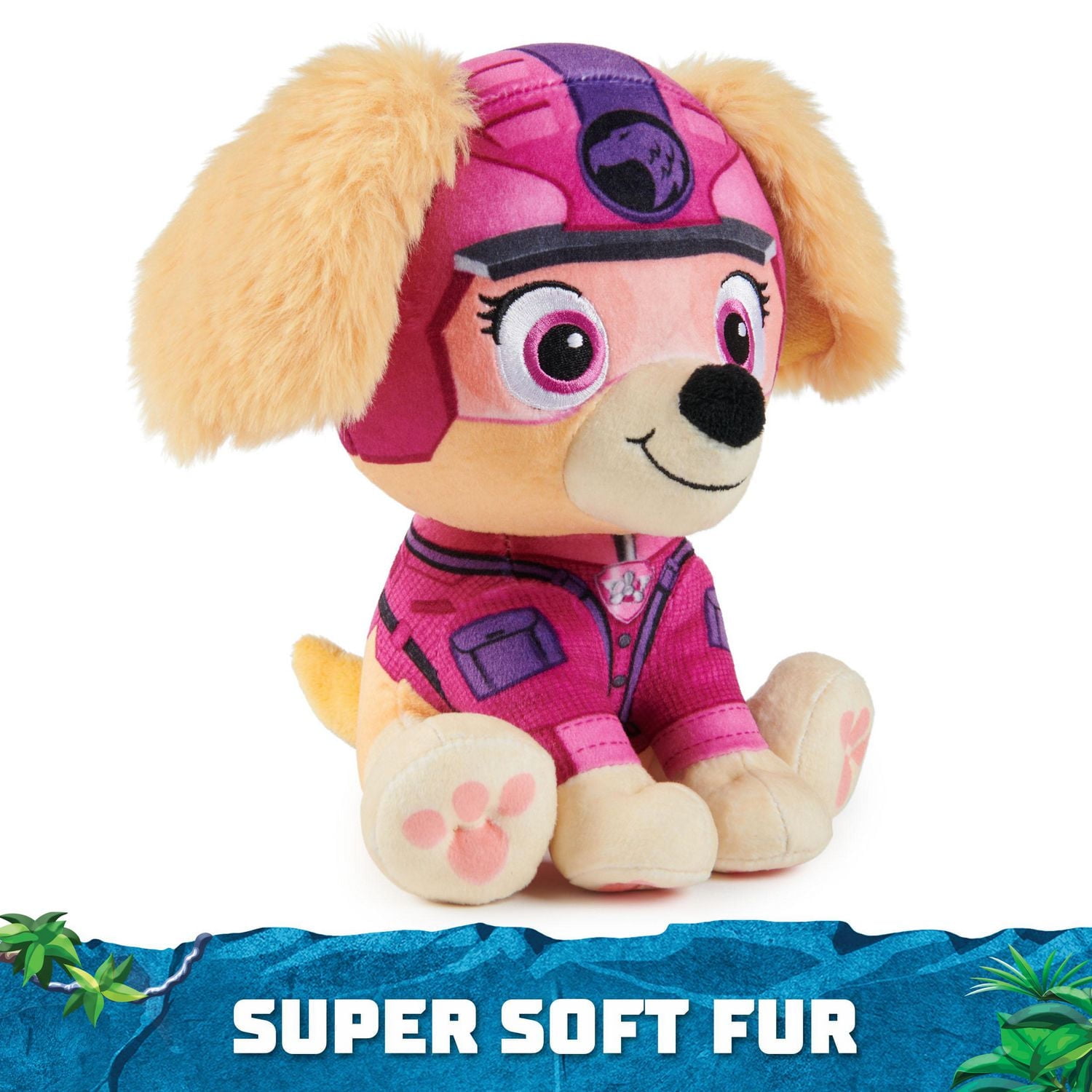 PAW Patrol Jungle Pups, Tracker 8-Inch Plush, Stuffed Animal Kids Toys for Boys & Girls Ages 3 and Up