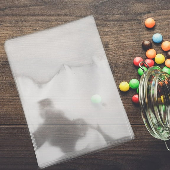 STRANDCHIC Clear Snack Bags BOPP 100Pcs 9.8X7.9In Small Resealable Bags For General Users