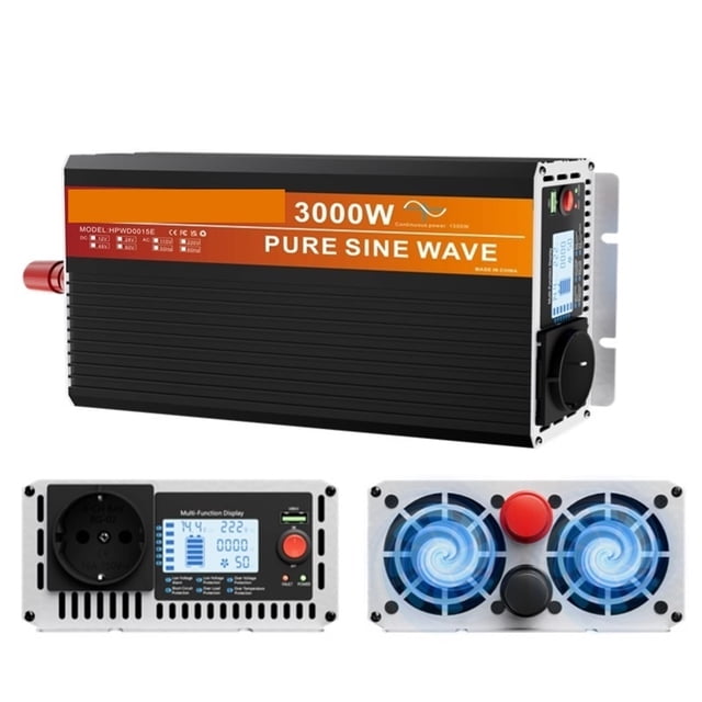 Inverter 4000 W Inverter avec AC à DC Pure Sinus Pure Sinys, Design de Sécurité