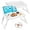 White, variant on 2 Pack Bed Tray Table with Handles Folding Legs, Bamboo Breakfast Food Tray with Media Slot, Use As Platter, Laptop Desk, Snack, TV Tray Kitchen Serving Tray