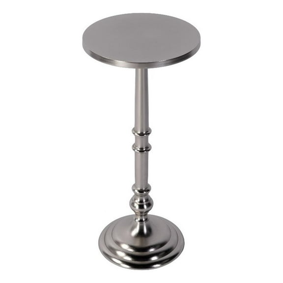 Butler Specialty Company Garland 10 in W Rnd Metal Pedestal End Table - Nickel