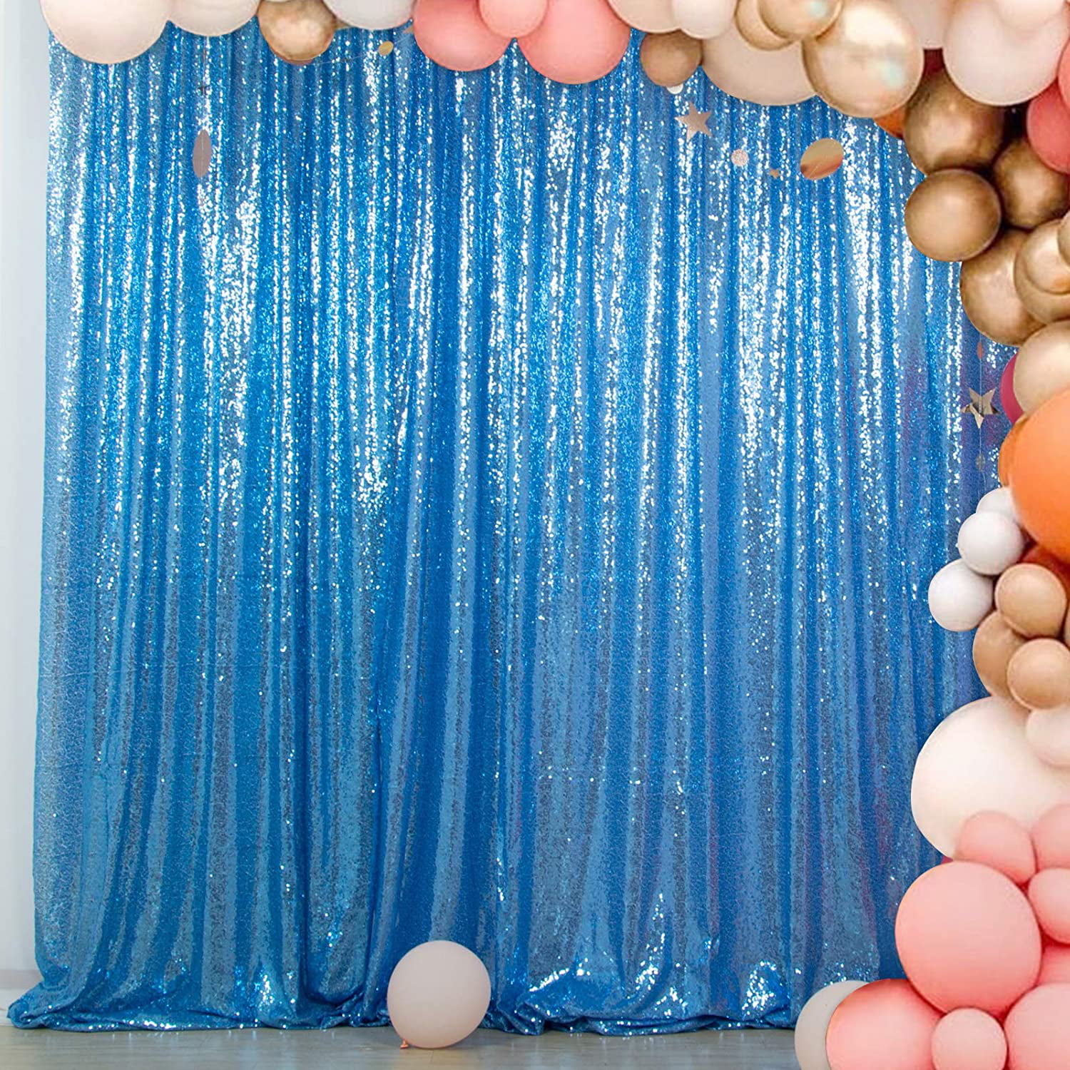 4FTX8FT Sparkly Chic Sequin Wedding Backdrop Photography Backdrop Sequin Curtain 