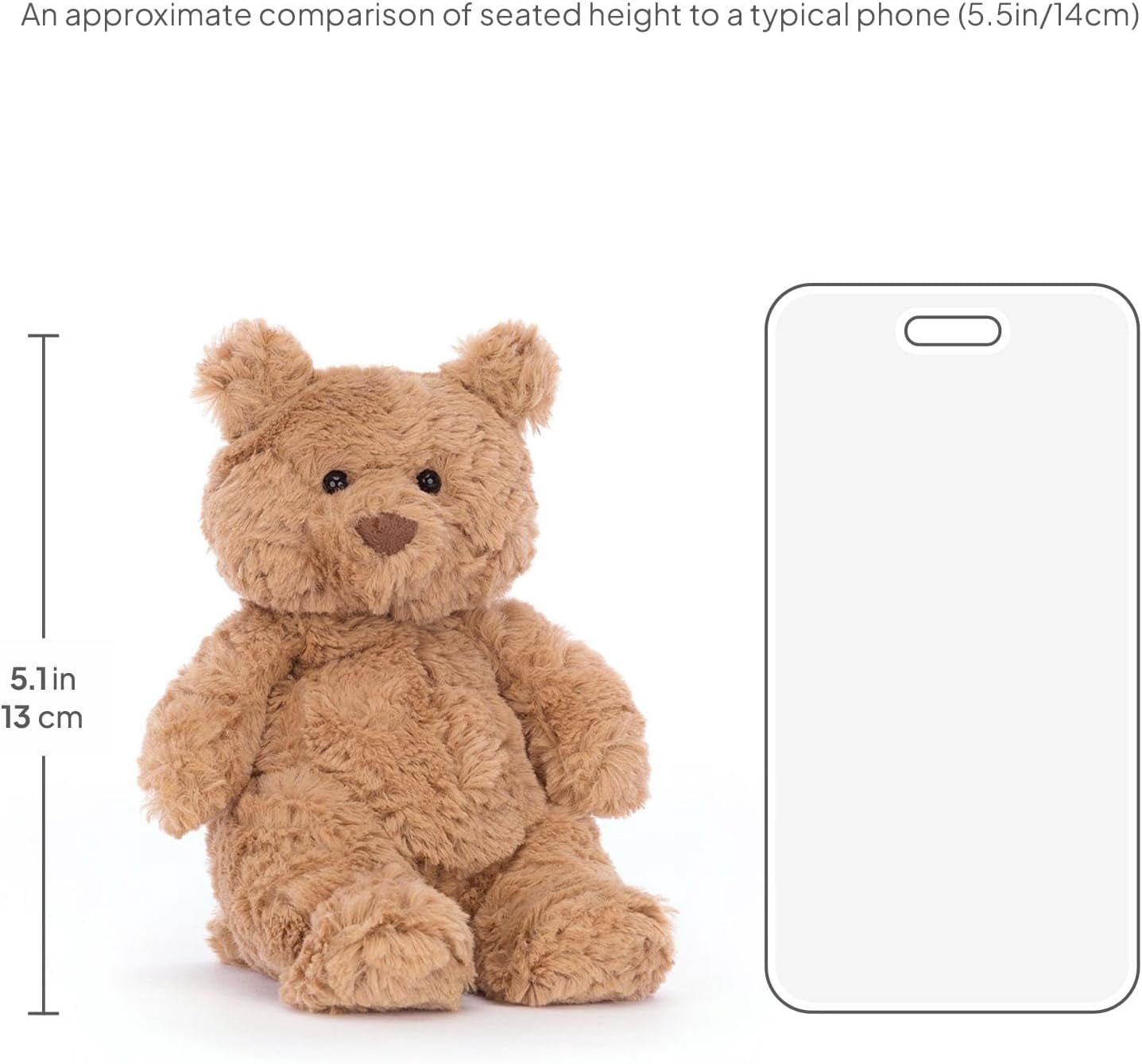 Jellycat Bartholomew Bear Stuffed Animal, Tiny 6 inches - Teddy Bear Plush - Soft and Huggable - Classic Children's Gift