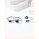 thumbnail image 5 of Anillos de circonio cúbico Silvora contra el mal de ojo plata de ley para mujer, 5 of 8