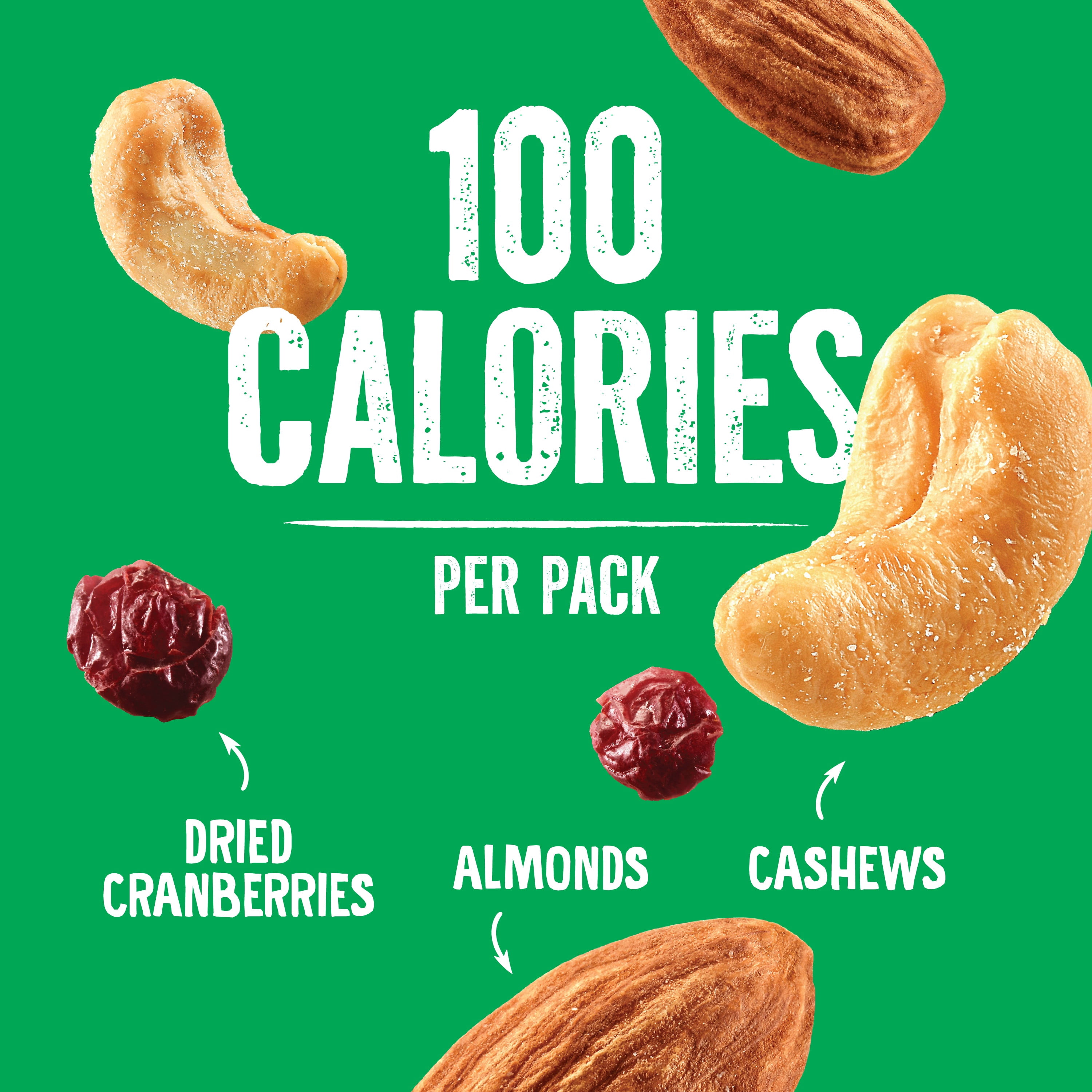 Emerald Nuts Cashews and Almonds With Dried Cranberries, 100 Calorie Packs, 4.83 oz (Pack of 6)