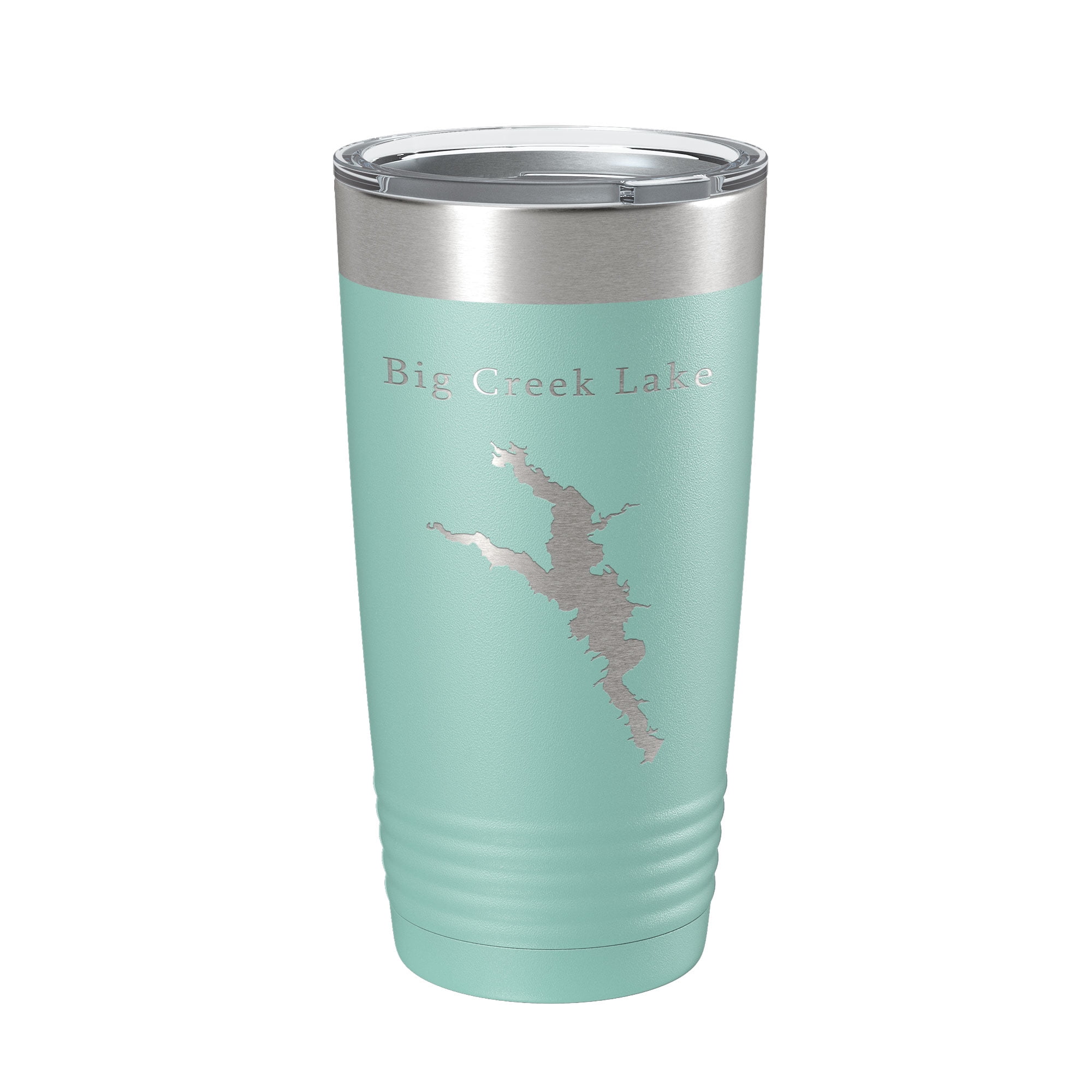 Big Creek Lake Map Tumbler Travel Mug Insulated Laser Engraved Coffee