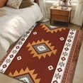 thumbnail image 5 of Southwest Area Rug 3x5 FT, Non Slip Entryway Bedside Carpet, Western Brown Beige Geometric Abstract Art Wooden Washable Soft Floor Carpet Indoor Mat Throw Rug for Dorm Kitchen Home Office, 5 of 9