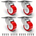 thumbnail image 3 of Heavy-Duty Swivel Caster Wheels 4/8pcs - Silent, Smooth Rolling Matte Finish, Easy Mobility for Furniture, 3 of 10