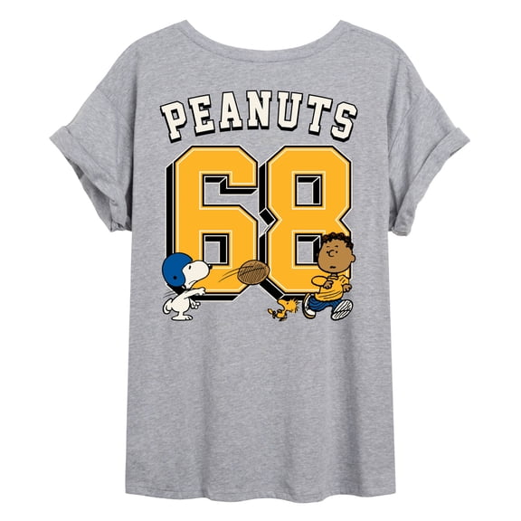 Peanuts - Franklin Collegiate -Womens Oversized Graphic T-Shirt